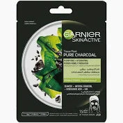 جارنيه قناع ورقي للوجه طحالب سمراء وفحم وحمض هيالورنك