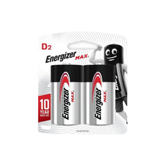 Energizer Max D Alkaline Battery  2 Batteries