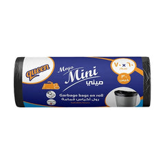 Queen Mega Mini Black Garbage Bags Roll - 60 x 70cm - 30 Bags
