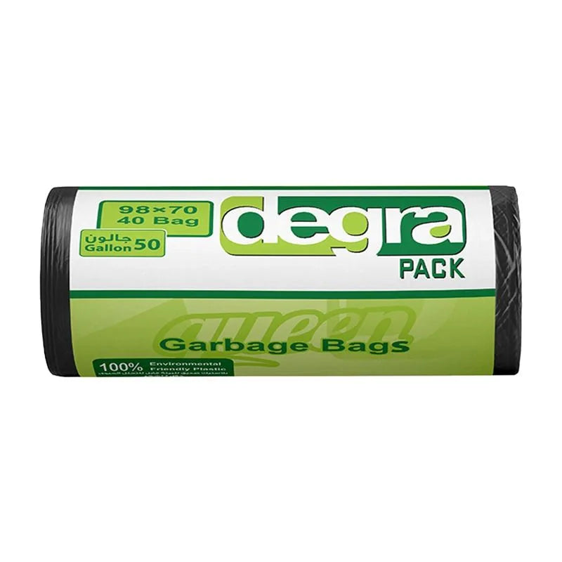 Queen Degra Black Garbage Bags Roll 70 x 98cm  40 Bags